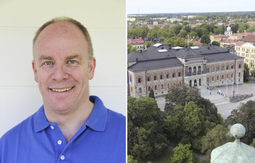 Bild Anders Hagfeldt och Universitetshuset