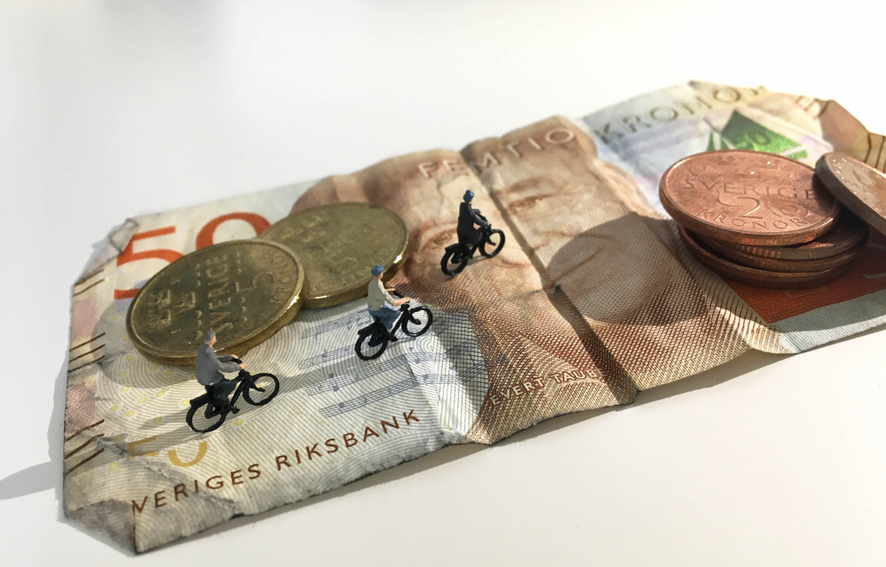 Cyklister på pengar