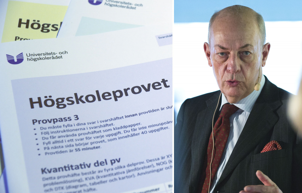 Bild högskoleprovet och Peter Honeth