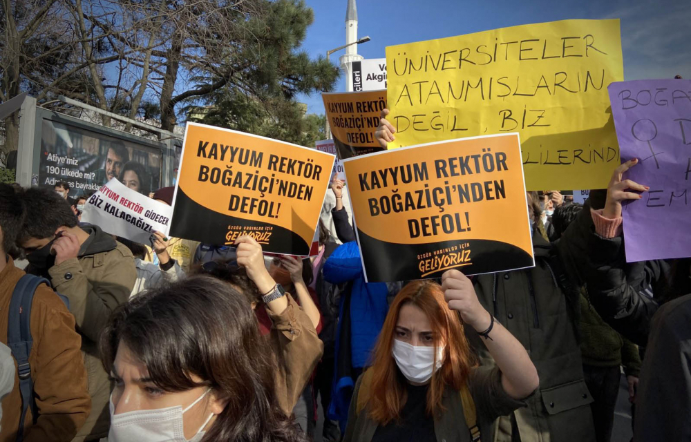 Demonstranter Boğaziçi University