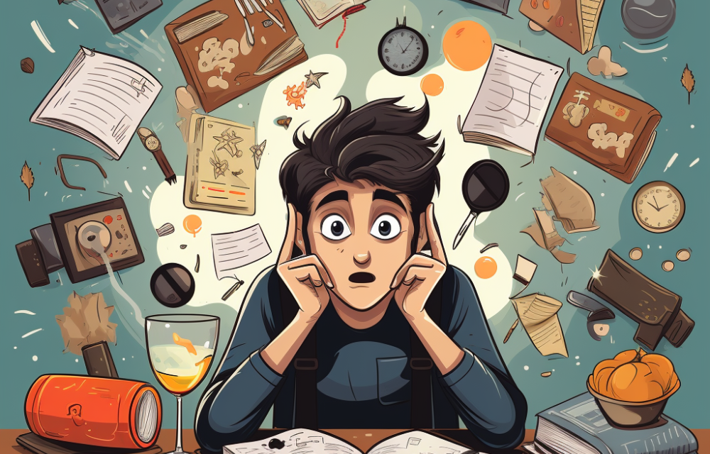 Många tankar i huvudet 